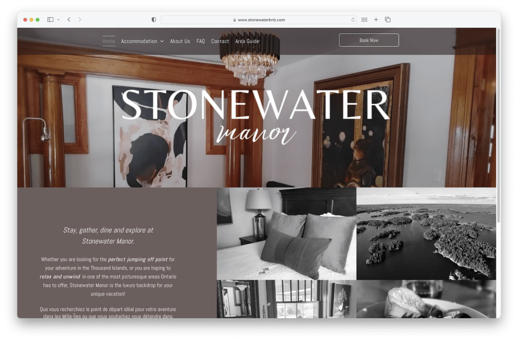 Stonewater Manor Website Design