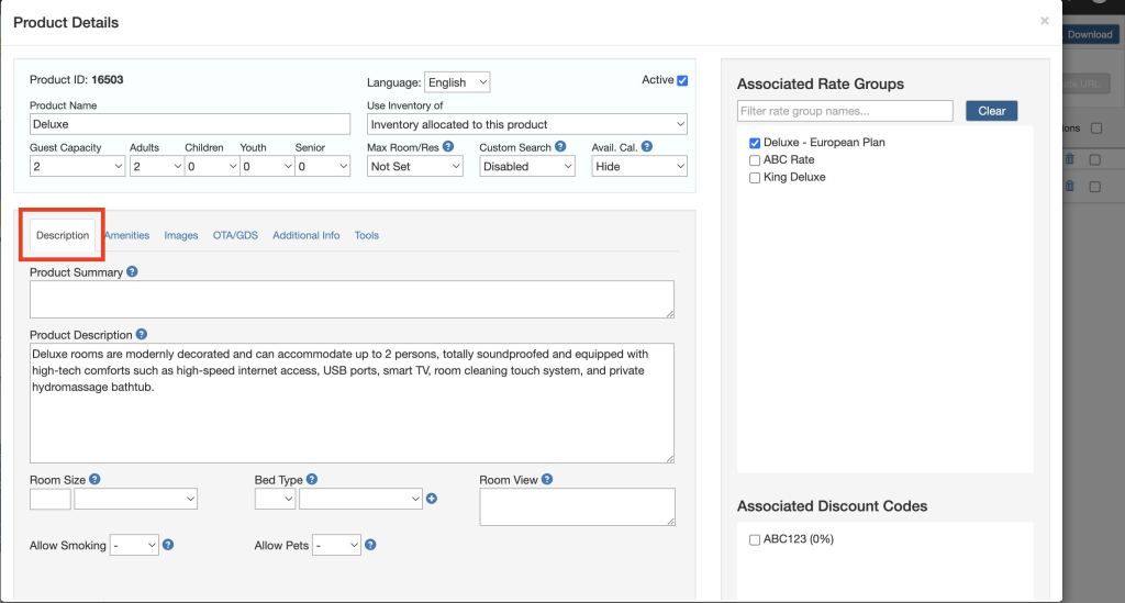 Add product summary and description in this tab