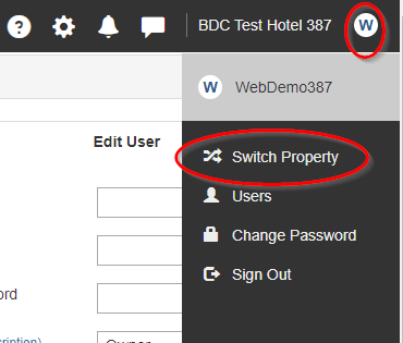 Switch between properties in the OnRes system
