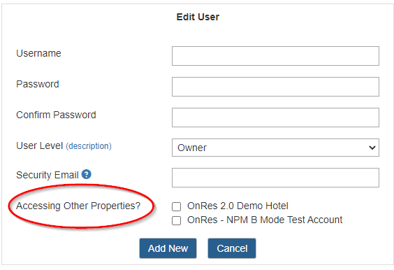 Edit user permissions on the OnRes system